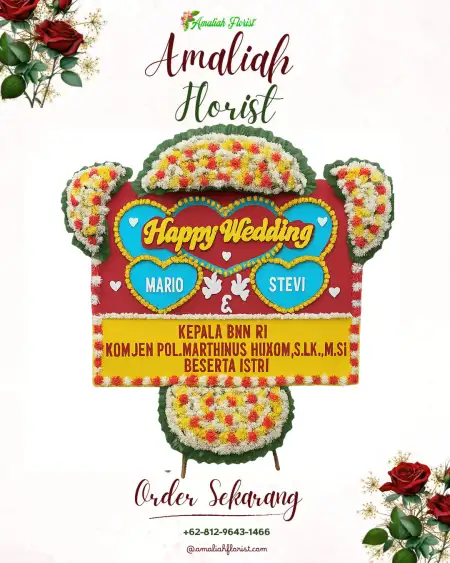 Papan Bunga Pernikahan Parung